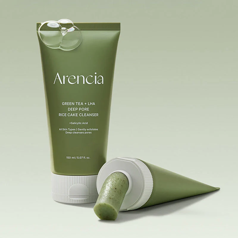Green Tea + LHA Deep Pore Rice Cake Cleanser - Image 3