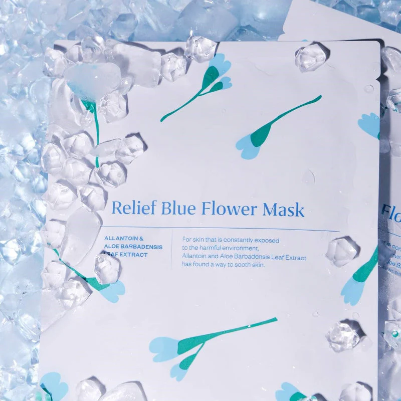 Relief Blue Flower Mask - Image 3