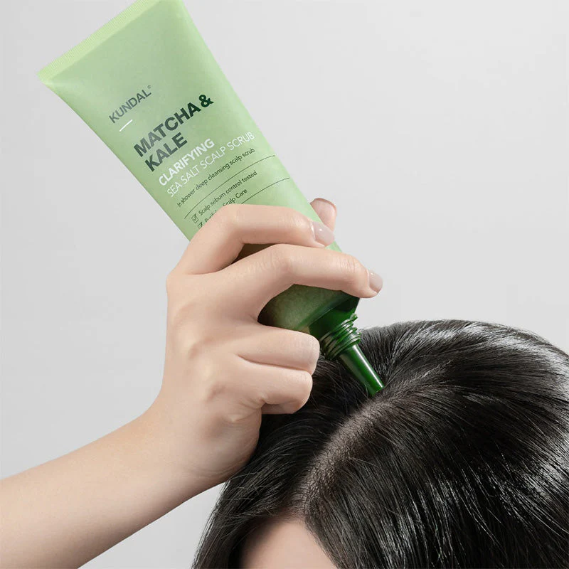 Matcha & Kale Clarifying Sea Salt Scalp Scrub - Image 3